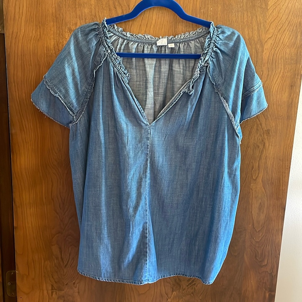 GAP chambray blouse